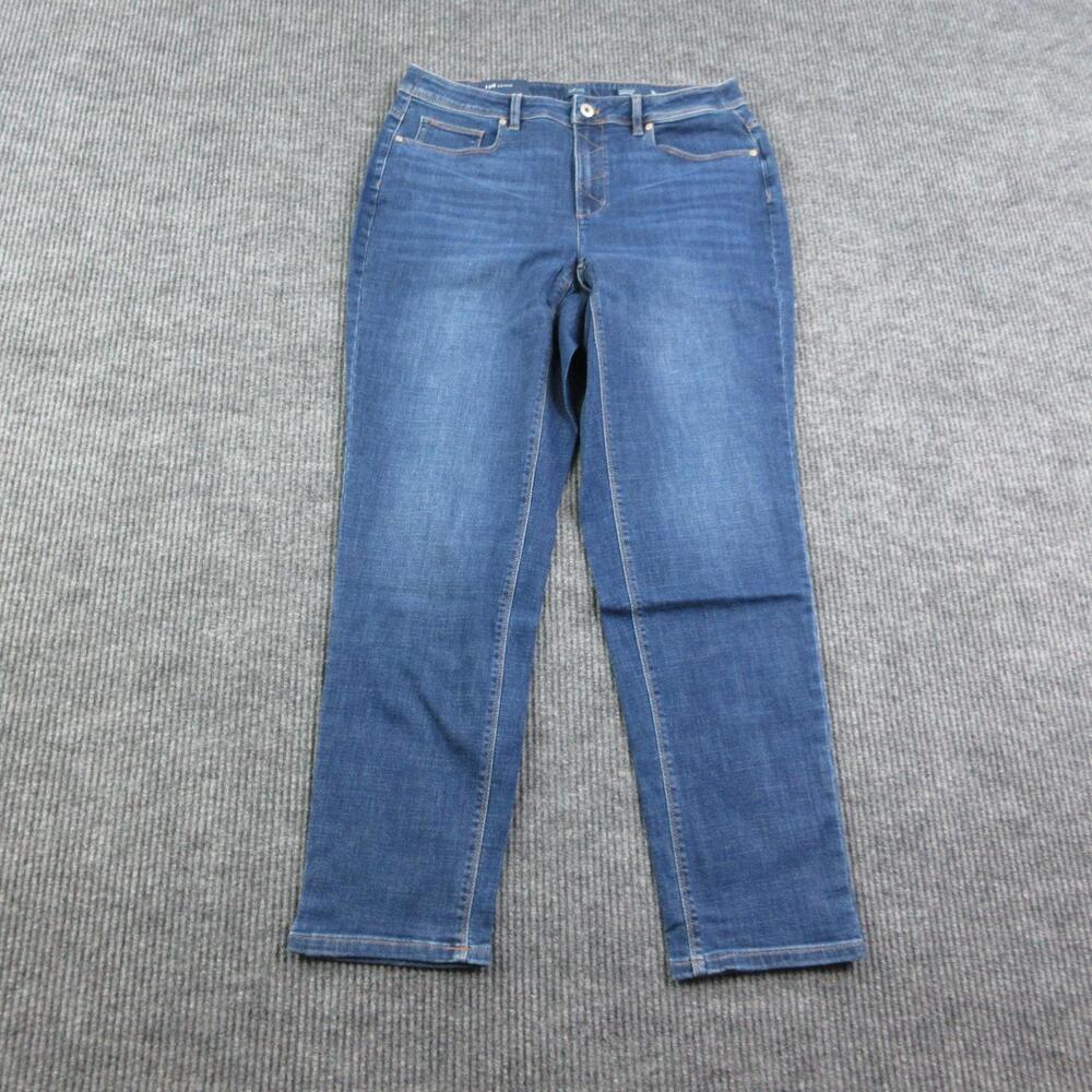 J. Jill Jeans Womens 16 Blue Straight Leg Portside Wash Denim 34x30.5* NWT